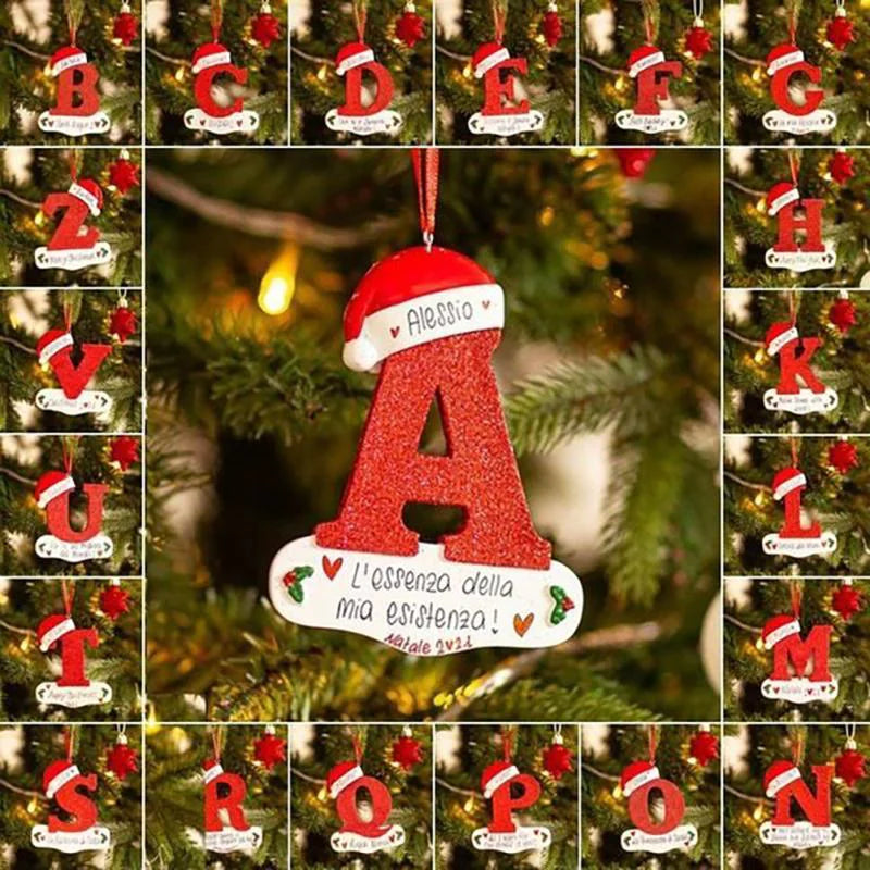 English Letters Christmas Letters Decorative Pendant