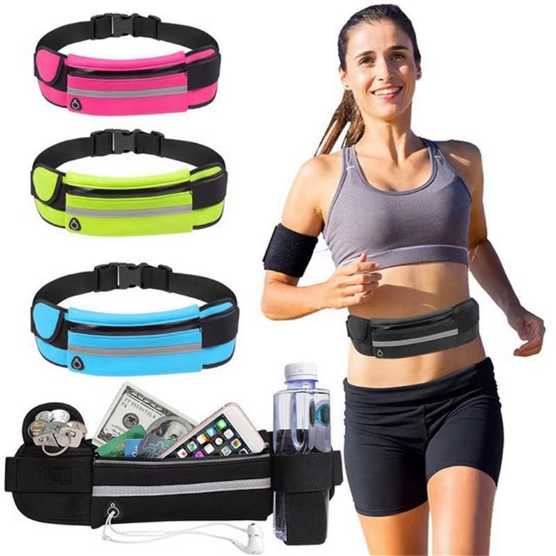Ultimate Sport Running Waist Bag for Men and Women - Comfortable Gym Fanny Pack with Safety Tape & Versatile Phone Case for Active Lifestyle